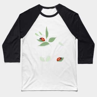 Ladybugs on leaves Baseball T-Shirt